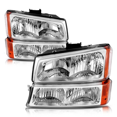 

Headlight Assembly Kit for 2003-2006 Chevy Avalanche Chevy Silverado 2500HD 2003-2007 Chevy Silverado 1500HD