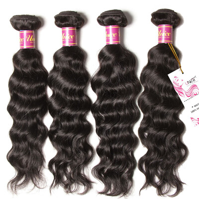 

UNice Hair 8A Brazilian Wavy Virgin Human Hair Bundles 4 Natural Wave 400g
