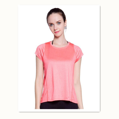 

Solid color sportswear running fitness clothing yoga clothes womens shirt