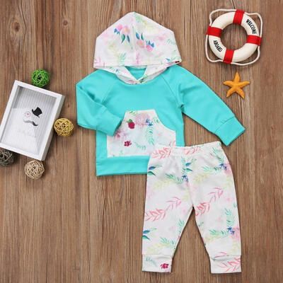 

2Pcs Newborn Toddler Baby Boy Casual Hoodie Tops Pants Outfits Set Clothes 0-24M