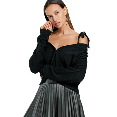 

Cold Shoulder High Low Cardigan