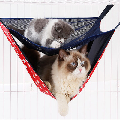 

Doglemi Pet Cat Cage Hammock 2 Level Cat Hammock Cat Pet Hammock Breathable Hanging Bed