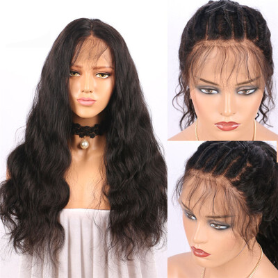 

Full Lace Human Hair Wig Body Wave 150 Density Pre-Plucked Hairline with Baby Hair For black magic girl