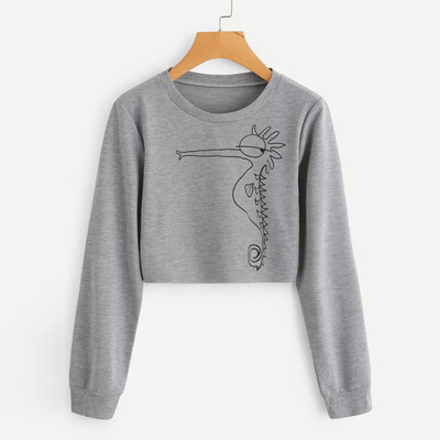 

Starmoon Womens Long Sleeve O Neck Printed Sweatshirt Pullover Tops Blouse