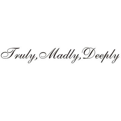 

Greensen Love Quotes Truly Madly Deeply Wall Sticker Decal for Bedroom Living Room Background Decor