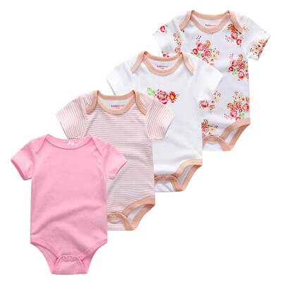 

4PcsLot Unisex For Babies Bodysuits Baby Boys Clothes 0-12M Newborn Rompers Babywear Roupas de bebe Sleepwear Baby Girls Clothes