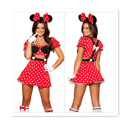 

New Mickey Ms Underwear Game Uniform Sexy Sexy Home Pajamas Nightdress Christmas Girl Set
