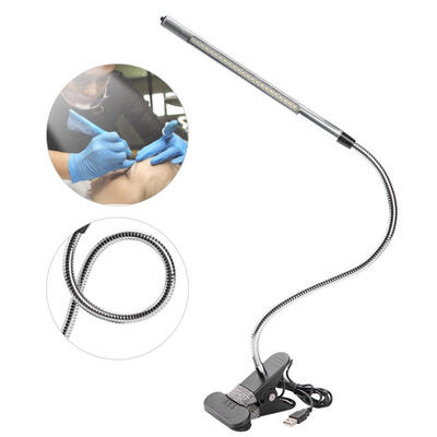 

Greensen Portable USB LED Clip Table Lamp Adjustable Desk Light for TattooManicureMakeup-Black