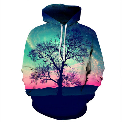 

New Couple Printing Long-Sleeve Beautiful Scenery 3D Digital Sweatershirt