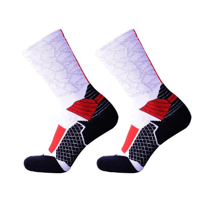 

Sweat-absorbent&Breathable Towel Bottom Basketball Socks Middle Tube Sports Socks for Men