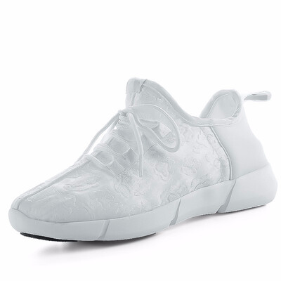 

Size 25-46 New Summer Led Fiber Optic Shoes for girls boys men women USB Recharge glowing Sneakers Man light up shoes