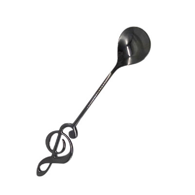 

304 Stainless Steel Musical Note Spoon Coffee Ice Cream Tea Spoon Tableware Mirror Polished Spoon