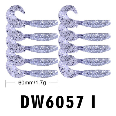 

VISSEN 10Pcslot Fishing Lure 6cm 17g Silicone Wobbler Swimbait Artificial Colorful Silicone Soft Bait Fake Lures Fly Fishing