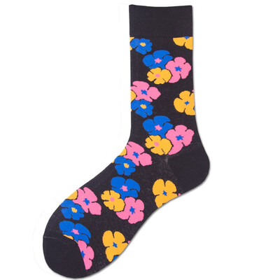 

5 Pairs Colorful Personality Funny Women Men Unisex Plant Socks Flower Leaves 2018 Fancy Happy Socks Cotton Cozy Socks Female
