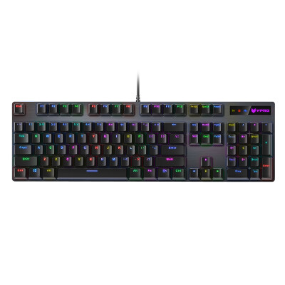 

Rapoo V500RGB mechanical keyboard wired keyboard game keyboard 104 key RGB backlight keyboard eat chicken keyboard computer keyboard black green axis self-operated