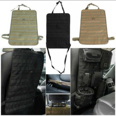 

Nylon Tactical Car Seat Back Organizer Molle Vehicle Panel Seat Cover US