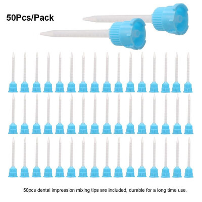 

50 PcsPack Dental 1mm Impression Mixing Tips Temporary Silicon Rubber Dispenser Gun Mixing Tips