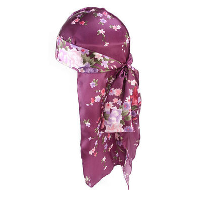 

MenWomen Silk Laser Polyester Bandana Hat Durag Rag Tail Headwrap Headwear