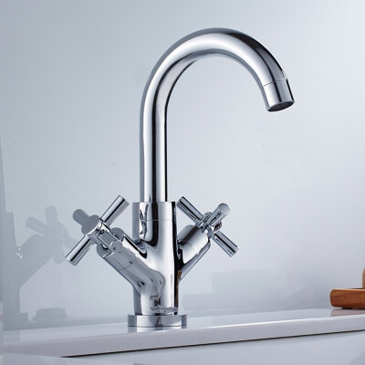 

Waterfall Bathroom Sink Taps Basin Mixer Taps Chrome Faucet Dual twin Handle