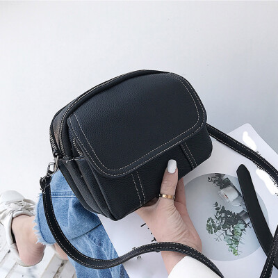 

Tailored Fashion Lady Solid Color Multi-Layer Versatile Shoulder Bag Messenger Bag