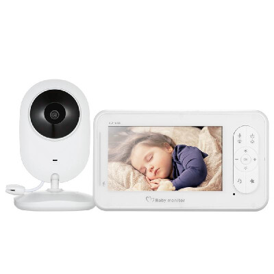 

43 inches Color LCD Wireless Digital Video Baby Monitor with Lullabies Infrared Night Vision Two-way Talkback Temperature Monitor