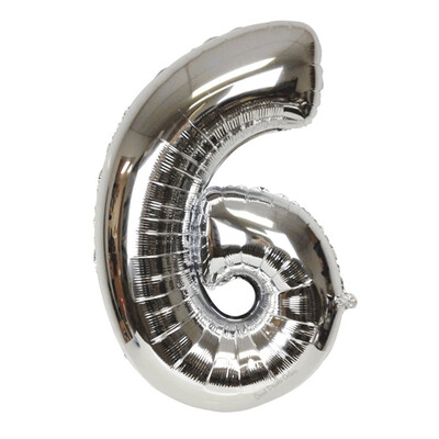 

FUNNYBUNNY 40" Number 0-9 Thickening Silver Foil Air-filled Helium Mylar Balloons for Birthday & Party & Wedding Anniversary