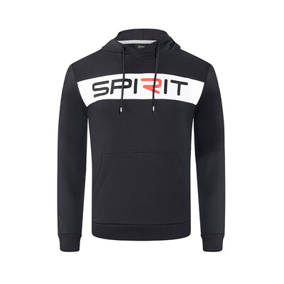 

Xtep mens sweater 2018 autumn&winter new lightweight comfortable hooded casual jacket fashion wear mens shirt 882429059101 black