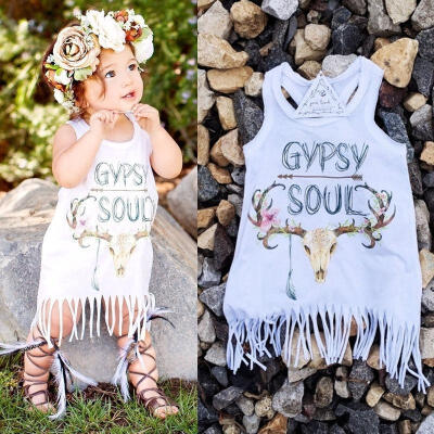 

Newborn Baby Kids Girl Dress Sleeveless Party Dress Summer Sundress Clothes