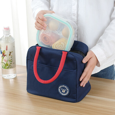 

BUBM lunch box bag double aluminum foil insulation bag with rice portable lunch bag student insulation lunch bag waterproof thickening BWD-B large Lin Zhongxi