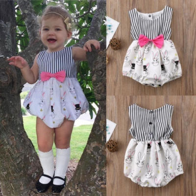 

Newborn Baby Girl Infant Bunny Rabbit Romper Jumpsuit Bodysuit Outfits Clothes