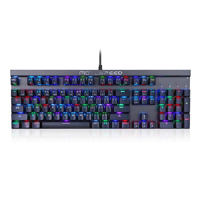 

Motospeed CK103 104 Key NKRO USB Wired RGB Backlit Mechanical Gaming Keyboard