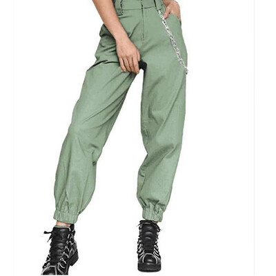 

Womens High Waist Casual Drawstring Elastic Long Pants Ladies Pencil Trousers