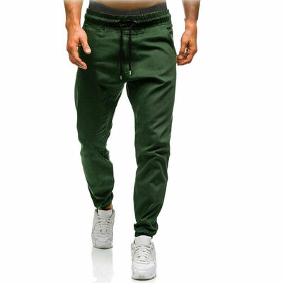 

Mens Slim Fit Urban Straight Leg Trousers Casual Pencil Jogger Cargo Pants