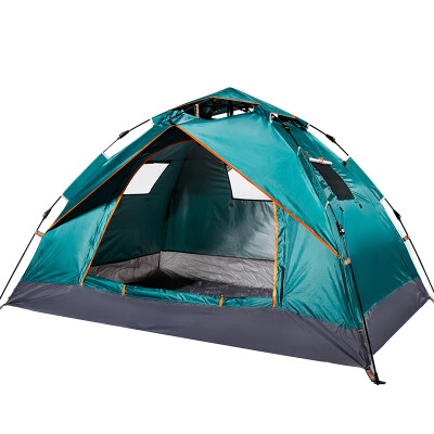 

MOLUGAO 3-4 people automatic tent outdoor rain camping free build double speed open leisure tent dark green