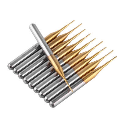 

Greensen 10pcs Titanium Coat Tungsten Carbide End Mill Engraving Bits Milling Cutter 3175mmx06mm