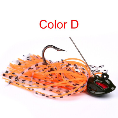 

VISSEN 1pcs Colorful Silicone Skirt Artificial Fishing Lure Lifelike Eyes Bait Spoon Lures Fishing Tackle With Single Hook