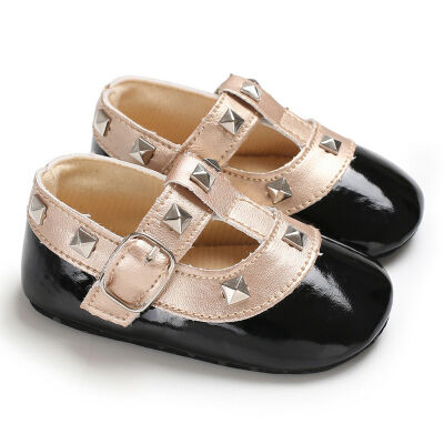 

Newborn Baby Girls Bow Princess Shoes Anti-slip Soft Sole Crib Sneaker Prewalker