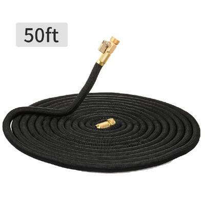 

50ft Garden Hose Lightweight Expandable Water Hose With Triple Latex Core 34" Solid Brass Fittings Flexible No-link Watering Hose