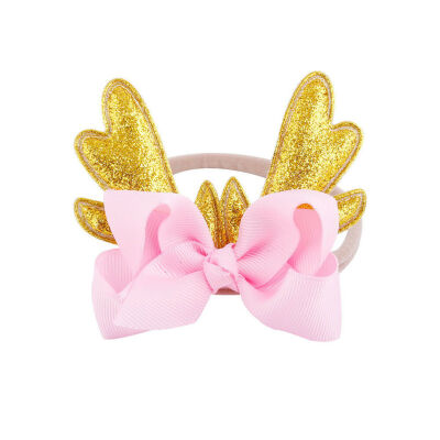 

Cute Baby Headband Toddler Kids Girls Bowknot Hairband Christmas Deer Headwear