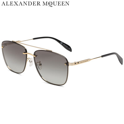 

Alexander McQueen Alexander McQueen eyewear sunglasses mens Asian version of the metal sunglasses AM0184SK-004 gold frame gray lens 62mm