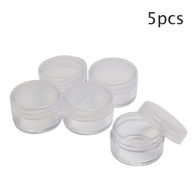 

〖Follure〗5pc Clear Plastic Sample Container Mini Bottle Pot Jars Cosmetic Tools 5ml