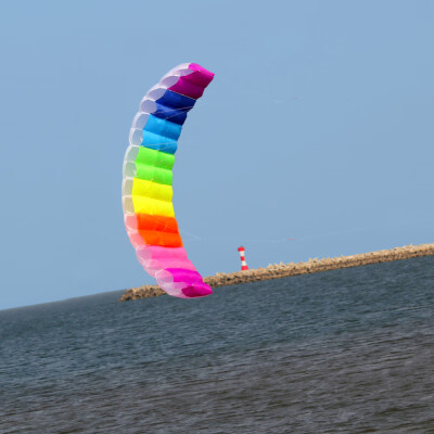 

Ktaxon New 78" Rainbow Sport Kite - Dual Line Stunt Parafoil