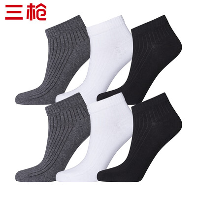

Three gun socks men 2019 spring&summer new mens casual socks mens cotton socks sports socks sweat-absorbent breathable mens casual socks 3 pieces mixed color 2 24-26
