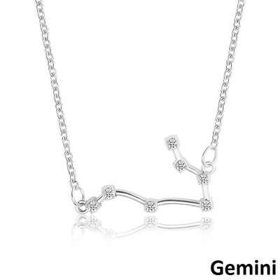 

Outdoor 12 Constellation Pendant Necklace Alloy Chain Necklace for Womens Girls
