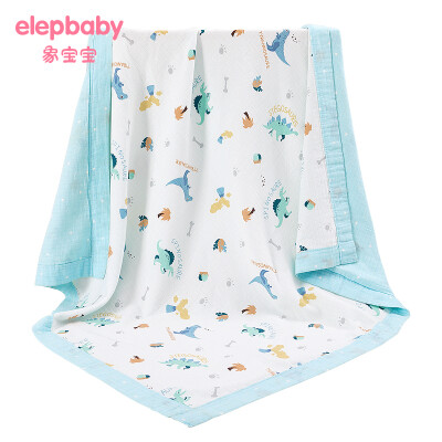 

Elephant baby elepbaby baby bath towel cotton gauze bath towel children bath towel baby supplies baby bath towel newborn gauze is 110X110CM dinosaur park green