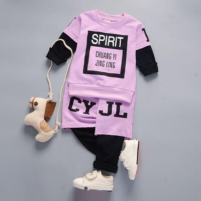 

Toddler Baby Kid Boy Girl Outfits Letter Printing T-shirt TopsPants Clothes Set