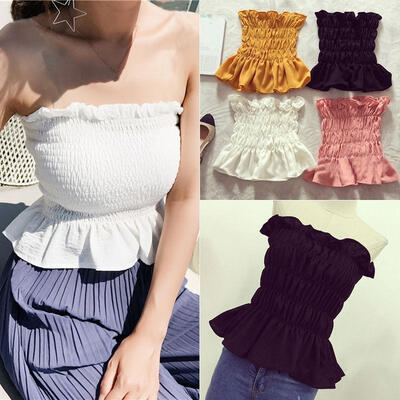 

Fashion Women Summer Off Shoulder Shirt Casual Blouse Bodycon Crop Tops T Shirt