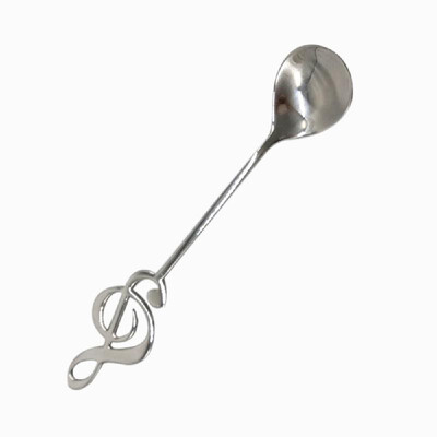 

304 Stainless Steel Musical Note Spoon Coffee Ice Cream Tea Spoon Tableware Mirror Polished Spoon