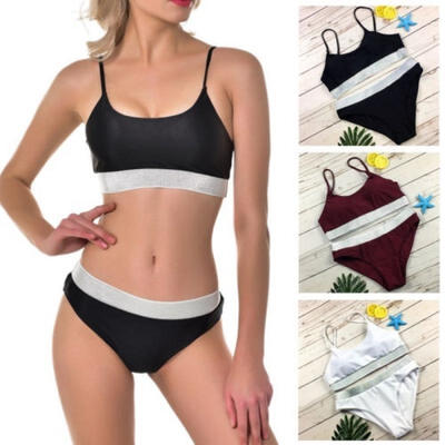 

Women Sexy 2pcs Set Bikini Set Swimwear Padded Bra Thong Beach Bathing Swimsuit