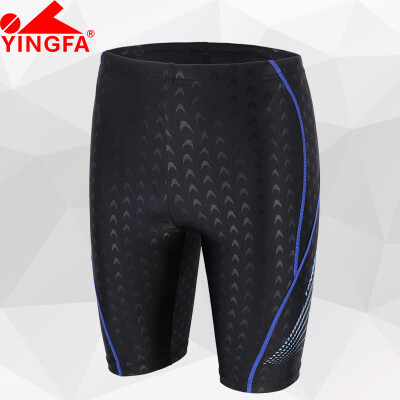 

YINGFA knee-length swim trunks mens swimwear anti-shark skin comfort anti-chlorine fit training mens large size hot spring swimming trunks Y3030-2